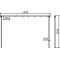 Laundry drying stand | Cross tube 4000 mm8 hooks, one-sided | steel tube  60 mm